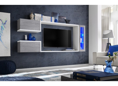 Wunnwand Garnitur Designer Miwwel Schaf Modern Holz Regaler Nei