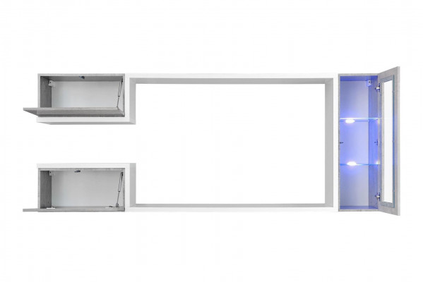 Wunnwand Garnitur Designer Miwwel Schaf Modern Holz Regaler Nei