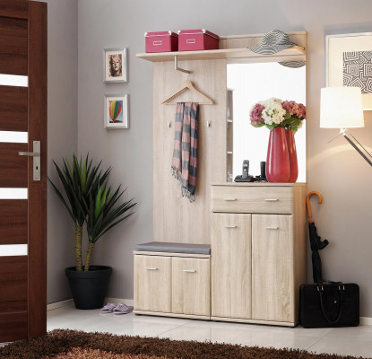 Design Modern Hal Garerob Luxus Kleiderstänner Miwwelen Holz Diel Nei