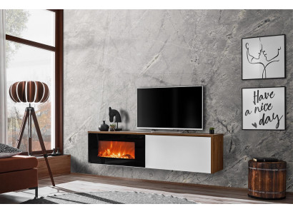 Moderne TV-Schreiwes mat Kamäin Luxus Wunnzëmmer Neit Design Miwwelen Holz