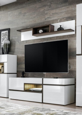 Wunnzëmmer Wunnwand TV-Ständer Regal Luxus Design Set Modern Miwwelen Nei