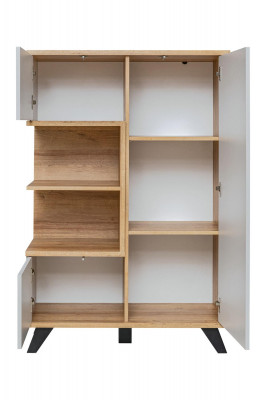 Wunnzëmmer Bicherregal Holz Büroarmoire Regal Luxus Holz Miwweldesign