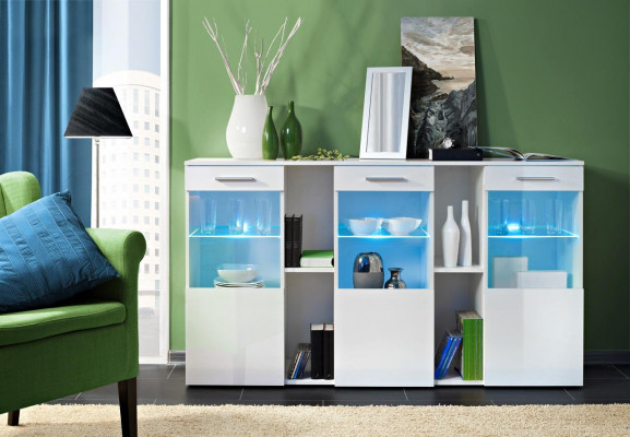 Designer Neiwäiss Kommode Luxus Wunnzëmmer Modern Holz Miwwelen