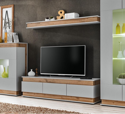 Wunnzëmmer Set TV Steeën Nei Regal Luxus Miwwelen Modern Design Wunnwand