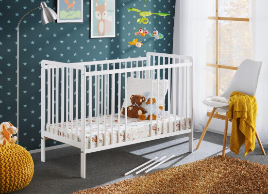Kandbett Schlofkummer Kannermébel Designer wäiss Miwwelen Nei