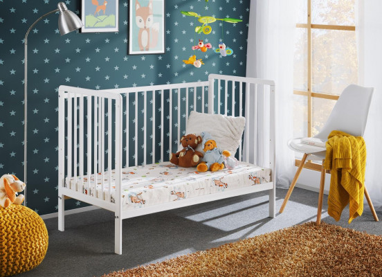 Kandbett Schlofkummer Kannermébel Designer wäiss Miwwelen Nei
