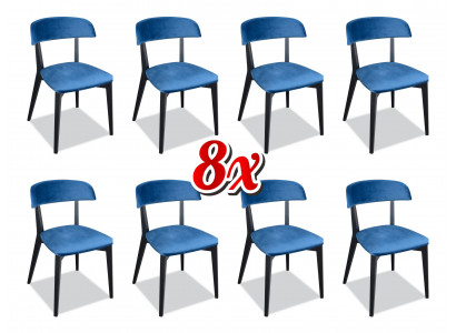 Garnitur Massivholz Gepolstert Luxus Fauteuil Set 8x Stull Grupp Sëtz Lehn Stiller