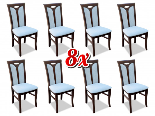 Lehnstull Garnitur Stillen Gastro Iesszëmmer Textil Stoff Set 8x Design Still Holz