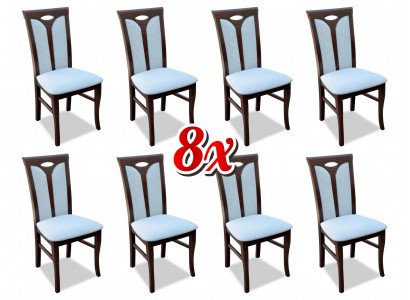 Lehnstull Garnitur Stillen Gastro Iesszëmmer Textil Stoff Set 8x Design Still Holz