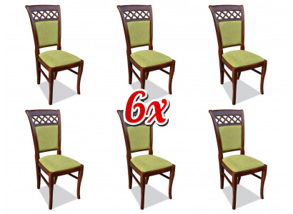 Iesszëmmer Still Holz Design Fauteuil Polster Set 6x Still Stull Textil Gruppen