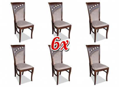 Garnitur Kichen Wunnzëmmer Iesszëmmer Set Designer Stull Set 6x Still Polster