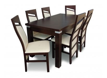 Iessdësch 6 Still Sëtzgrupp Dësch Stull Set Iesszëmmergroepen Design