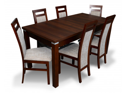Design Iessgarnitur Iessdësch Garnitur Iesszëmmer Dësch Holz 6x Stullen Stull