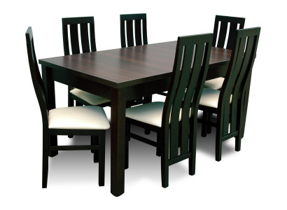 Iessdësch Iesszëmmer Komplett Set 6x Still Set Iess Grupp Holz Dësch Dëscher 7 Stéck