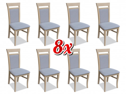 Këssenstull Sëtz Fauteuil Set Kichen Still Veranda Stull 8x Iesszëmmer Massiv Nei