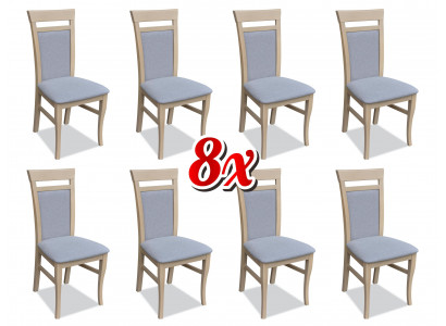 Këssenstull Sëtz Fauteuil Set Kichen Still Veranda Stull 8x Iesszëmmer Massiv Nei