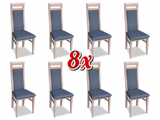 Iesszëmmer Stull Set Garnitur Lehn Still Komplett Grupp Wunnzëmmer 8x Stéck Nei