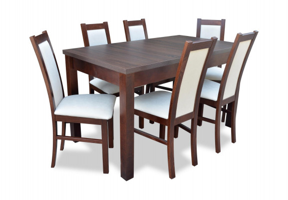 Luxus Iessdësch 6 Stiller Iesszëmmer Set Iessgrupp Klassesch Dësch 7tlg Set Stull
