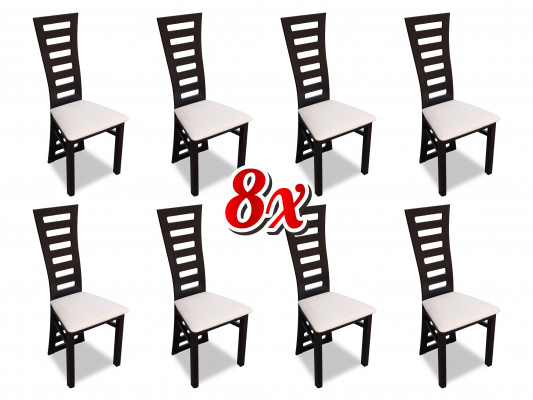 Set Still 8x Garnitur Gruppen Neit Design Iesszëmmer Komplette Sëtzgrupp Stull