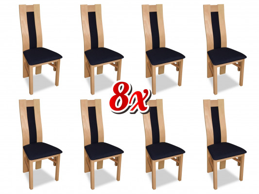 Stull 8x Iesszëmmer Polsterstull Lounge Textil Fauteuil Set Nei Kichen Still Sëtz