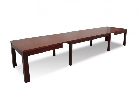 Dësch Iessdësch Holzdësch XXL Konferenzdësch 90x150cm Auszéi- 150x390cm