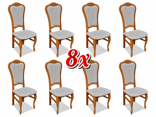Komplett Sëtzgrupp Design Iesszëmmer Stull Set Stiller 8x Garnitur Gruppe Nei