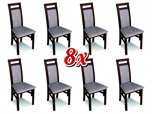 Iesszëmmer Still Textil Grupp Garnitur Holz Set 8x Stull Set Fauteuil Garnitur