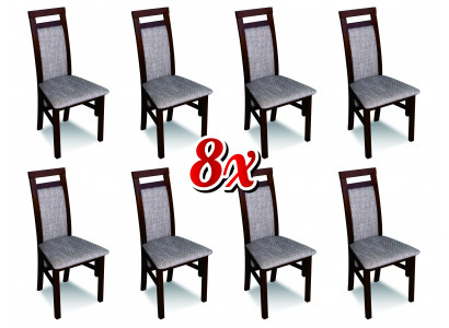 Iesszëmmer Still Textil Grupp Garnitur Holz Set 8x Stull Set Fauteuil Garnitur