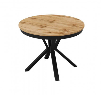 Luxus Iessdësch Braun Ronnen Dësch Iesszëmmer Holz Design Dëscher 100 cm
