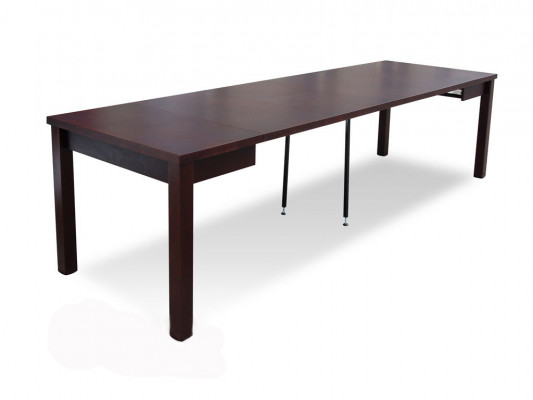 Dësch Iessdësch Holzdësch XXL Konferenzdësch 90 x 90 cm Auszéibar 90x240 cm
