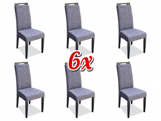 Fauteuil 6x Stull Polster Textil Stoff Iessgrupp Garnitur Set Komplett Design