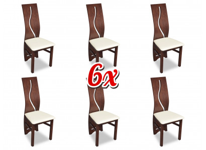Garnitur 6x Gruppen Holz Still Lehn Stull Set Grupp Still Hotel Polster Nei