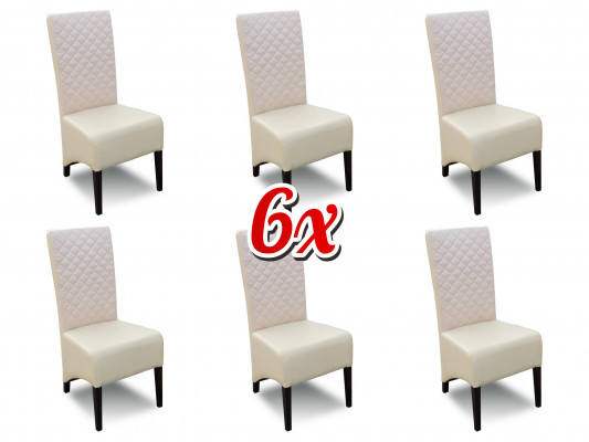 Designer Holz Stoff Polster Stillen Gastro Iesszëmmer Klassesch 6x Sëtz Still