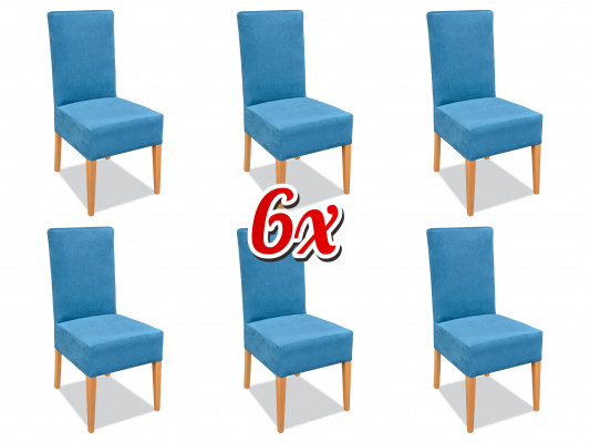 Designkëscht Lieder Textil Iess- a Wunnzëmmer 6x Still Stull Set Fauteuil Lehnstull