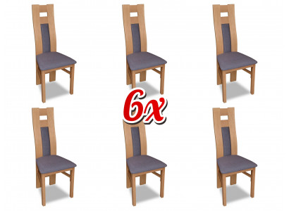 Grupp Stoff Lehn Iesszëmmer Restaurant Lehnstull Stull 6x Still Set Fotell Nei