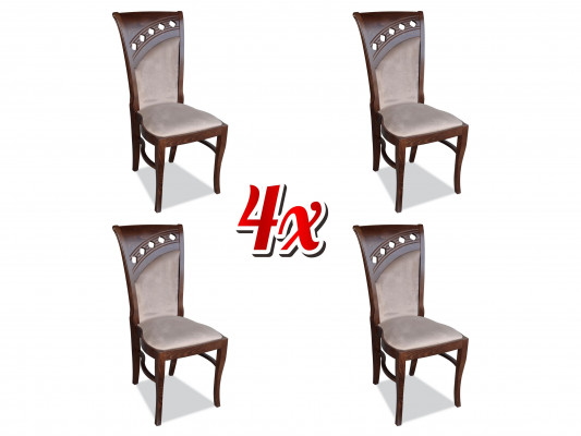 Design Still 4x Grupp Fauteuil Still Set Samett Textil Nei Iesszëmmer Restaurant