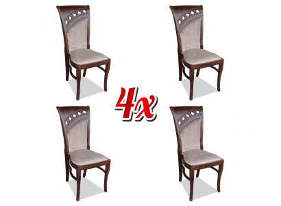 Design Still 4x Grupp Fauteuil Still Set Samett Textil Nei Iesszëmmer Restaurant