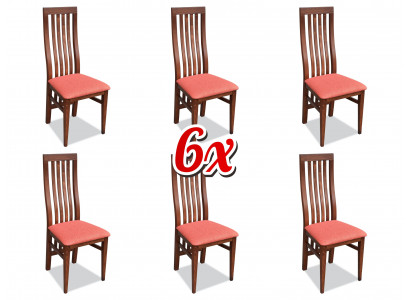 Garnitur Holz Lehn Polster Still Textil Iesszëmmer Set 6x Fauteuil Stull Grupp