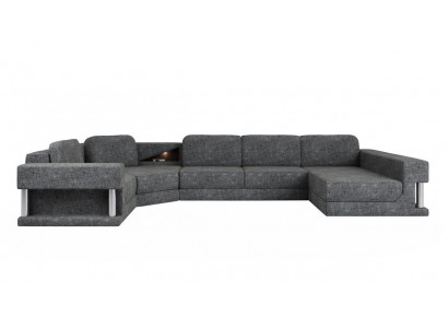 Ecksofa U-Form Bettfunktioun Schlofssofa Neit Wunnduch Multifunktioun Couch