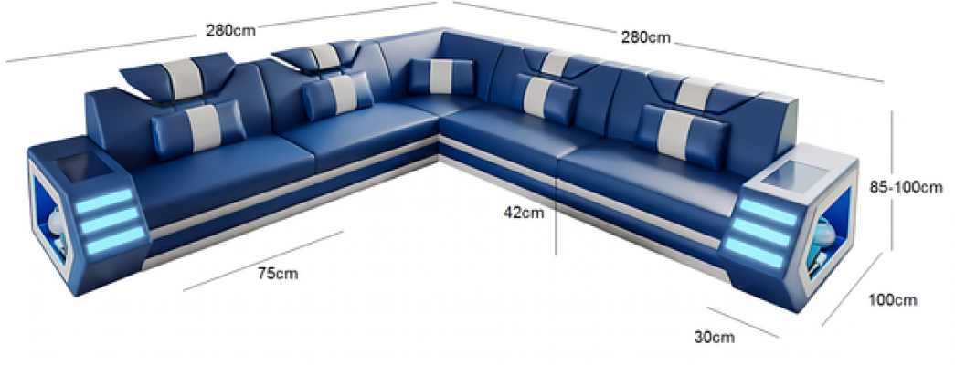 Wunnlandschaft Liederkanapee Couch Polster Eckssofà Sofa Grouss XXL Canapé Garnitur