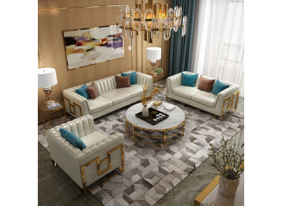 Garnitur Canapé Këssen Lieder Sofa Couchen Këssen Sëtz 2+1 Designer