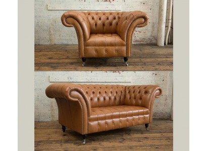 2+1 Sofa Garnitur Chesterfield Textil Stoff Canapé Couchë Këssen Set Garnituren