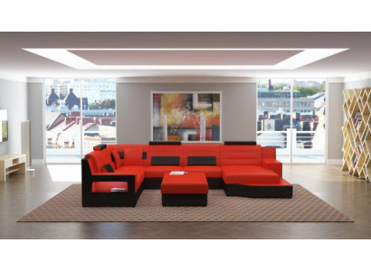 Wohnlandschaft Ecksofa Sofa Canapé Polster Garnitur Liederdivan Schlofssofa