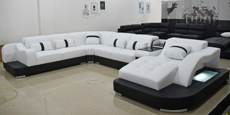 Ledercouch Couch Modern Lieder Wunnlandschaft Design Eckseditz Couch Textil Polsterung
