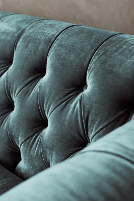 Ecksofa Chesterfield Liederdivan Sofa Couch Textil Stoff Polster Eck Neit