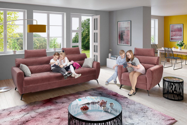 Lieder Design Canapé Couche Këssen Sëtz 2+1+1 Sofa Set Garnituren Konschtlieder Set Garnitur