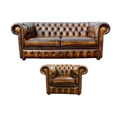 Chesterfield Dekor Sofa Canapé Këssen Lieder Textil Sofagarnitur 2+1 Këssen