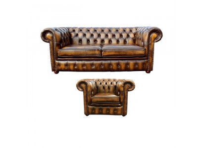 Chesterfield Dekor Sofa Canapé Këssen Lieder Textil Sofagarnitur 2+1 Këssen