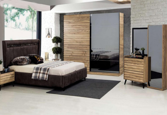 Schlofzimmer Miwwelen Designer Polsterbett 2x Nuetsstill Komoud