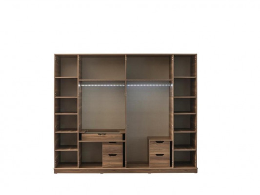 Schwaarz-Beige Schlofzëmmer Garnitur Designer Duebelbett 2x Nuetsdëscher